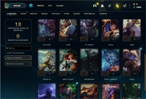Conta ouro 4 com 25 Champs e 3 Skins - League of Legends LOL
