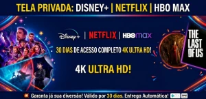 NETFLIX + DISNEY+ e HBO MAX Juntos + 30 dias de SUPORTE - Assinaturas e Premium