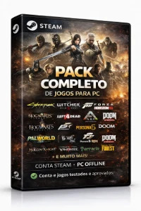 Pack de Jogos para PC Steam – Ação, RPG e Mundo Aberto