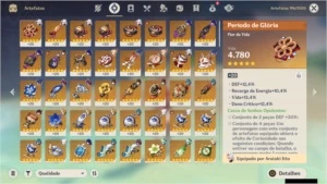 GENSHIN IMPACT CONTA AR 56 COM VÁRIOS PERSONAGENS E ARMAS T5
