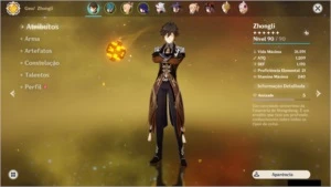 GENSHIN IMPACT CONTA AR 56 COM VÁRIOS PERSONAGENS E ARMAS T5