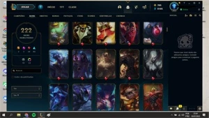 Conta Lol, quase todos os personagens, 6 skins vitoriosas, G - League of Legends