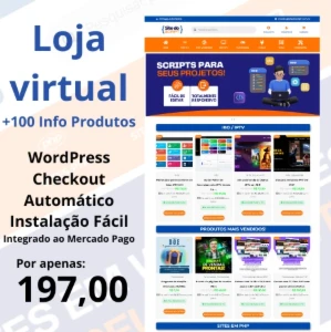 loja virtual completa com 100 produtos digitais inclusos - Outros