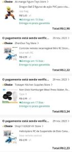 Pego itens de primeiro usuário no AliExpress - Serviços Digitais