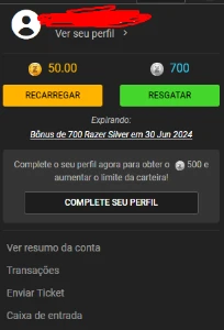 Conta razer gold com 50 reais de saldo gold - Outros