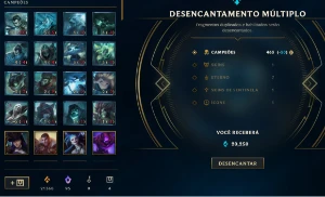 Conta league of legends/valorant/tft 1487 skins 2011 lvl 457 LOL