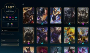 Conta league of legends/valorant/tft 1487 skins 2011 lvl 457 LOL