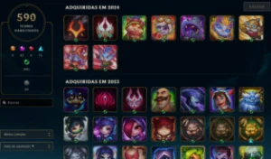 Conta league of legends/valorant/tft 1487 skins 2011 lvl 457 LOL