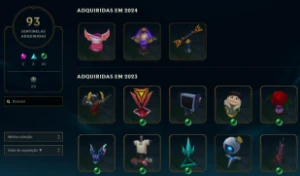 Conta league of legends/valorant/tft 1487 skins 2011 lvl 457 LOL