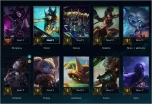 Conta - Platina 4, 90 Campeões, 30 Skins, 1 Vitoriosa - League of Legends LOL