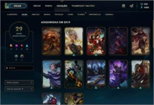 Conta - Platina 4, 90 Campeões, 30 Skins, 1 Vitoriosa - League of Legends LOL