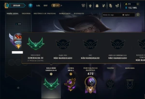 Esmeralda 4 com 145 Champs e 89 Skins - League of Legends LOL