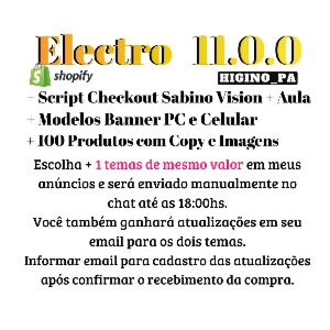 Tema Shopify Electro Eletroeletrônico + Atualizações - Outros