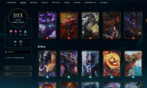 Conta Lol | Full Acesso | 303 Skins & Pestigio - League of Legends