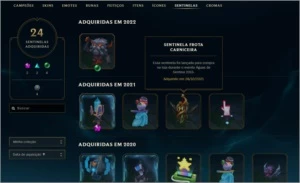 Conta gold 3 196 skins + 2 ultimate 131 campeões + 300 icone - League of Legends LOL