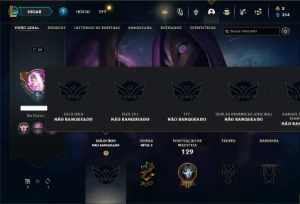 Conta Unranked com 50 Champs e 26 Skins - League of Legends LOL