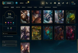 Conta Unranked com 50 Champs e 26 Skins - League of Legends LOL