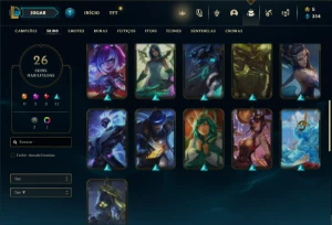 Conta Unranked com 50 Champs e 26 Skins - League of Legends LOL