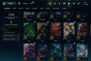 Conta Unranked com 50 Champs e 26 Skins - League of Legends LOL