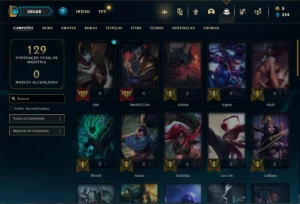 Conta Unranked com 50 Champs e 26 Skins - League of Legends LOL