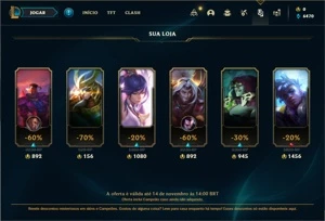 Conta Platina 3 com 21 Champs - League of Legends LOL