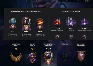 Conta Mono Ekko(conta valorant unranked com varias skins) - League of Legends LOL
