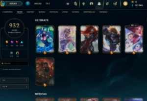 Conta lol 932 skins, 40 skin prestige, aceito negociar valor - League of Legends