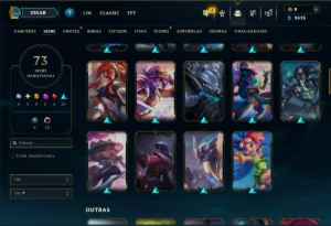Esmeralda 3 com 110 Champs e 73 Skins ( MONO SUP ) - League of Legends LOL