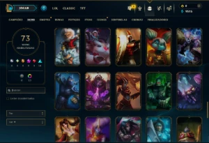 Esmeralda 3 com 110 Champs e 73 Skins ( MONO SUP ) - League of Legends LOL