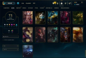 Esmeralda 3 com 110 Champs e 73 Skins ( MONO SUP ) - League of Legends LOL