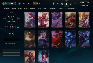 Unranked com 140 Champs e 213 Skins ( MID / JG / ADC ) - League of Legends LOL