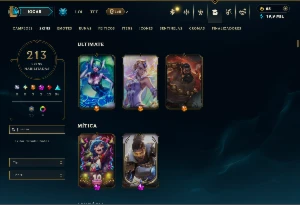 Unranked com 140 Champs e 213 Skins ( MID / JG / ADC ) - League of Legends LOL