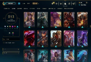 Unranked com 140 Champs e 213 Skins ( MID / JG / ADC ) - League of Legends LOL