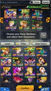 conta dragon ball legends goku & vegeta 12 estrelas
