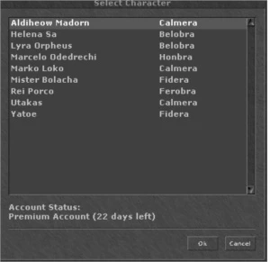 Conta tibia com vários personagens com skills boas