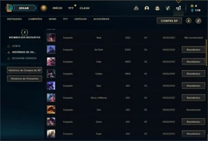 Conta prata 2 com 21 Champs e 7 Skins - League of Legends LOL