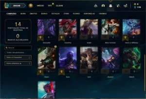 Conta prata 2 com 21 Champs e 7 Skins - League of Legends LOL