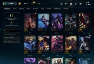 Conta prata 2 com 21 Champs e 7 Skins - League of Legends LOL