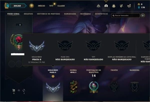 Conta prata 2 com 21 Champs e 7 Skins - League of Legends LOL