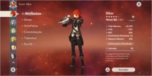 (AR48) DILUC, ALBEDO, KEQING, JEAN +XINYAN C6, FISCHL C3 - Genshin Impact