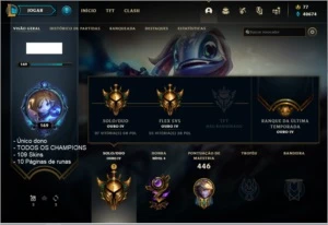 Conta LOL Todos os Campeões + 109 Skins - League of Legends