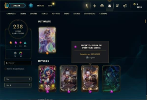Conta Unranked com 150 Champs e 238 Skins ( MAIN ADC ) - League of Legends LOL
