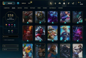 Conta Unranked com 150 Champs e 238 Skins ( MAIN ADC ) - League of Legends LOL