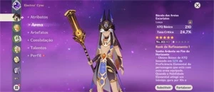 AR22 Cyno+Báculo Das Areias+Nahida+Keqing+Benção da lua - Genshin Impact