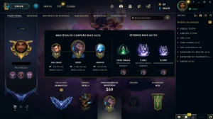 Conta League Of legends Diamante 4/101 skins+61 fragmentos LOL