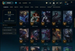 Bronze 2 com 60 Champs e 43 Skins - League of Legends LOL