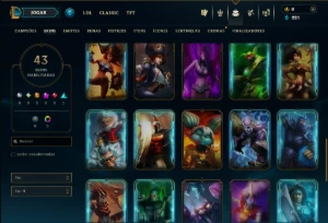 Bronze 2 com 60 Champs e 43 Skins - League of Legends LOL