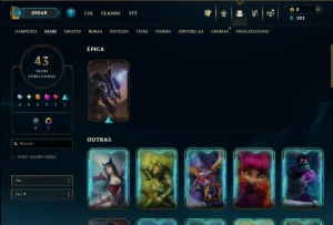 Bronze 2 com 60 Champs e 43 Skins - League of Legends LOL