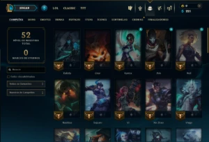 Bronze 2 com 60 Champs e 43 Skins - League of Legends LOL