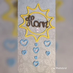 Porta Maternidade Chuva de Amor em Tricotin - Artesanato e Personalizados